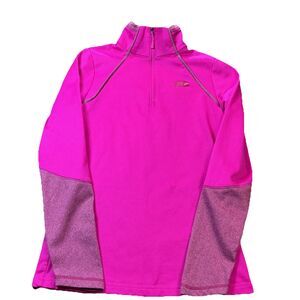 The North Face Women's 1/4 Zip Pullover Long Sleeve Activewear Top Pink Purple S